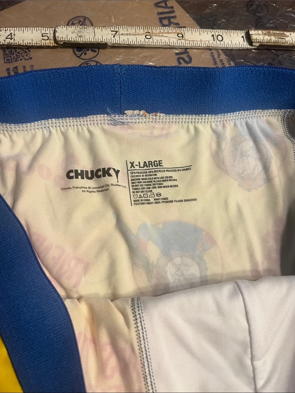 .13. Chucky Yellow Graphic Boxer Briefs - Licensed Men’s Underwear xl